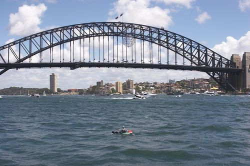 Beeld op Sydney Harbour Bridge