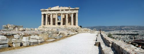 Beeld op de Akropolis