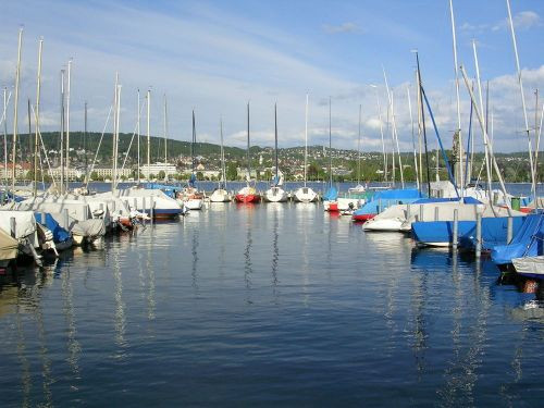 Bootjes op de Zürichsee