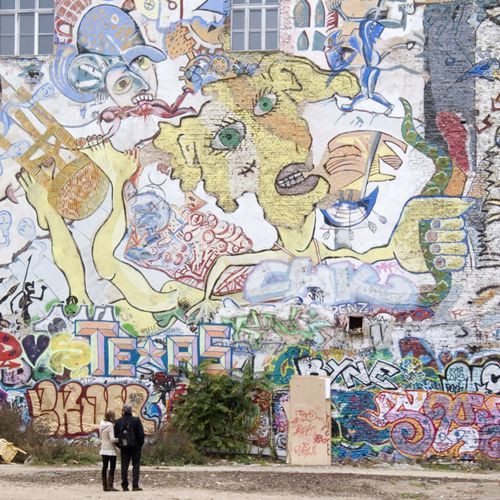 Beschilderde muur van het Kunsthaus Tacheles