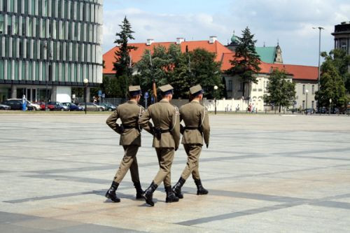 Soldaten in Warschau