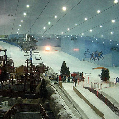 Zicht binnen in Ski Dubai