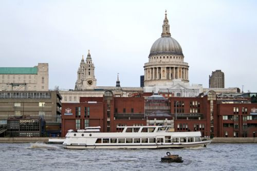 Beeld van de koepel van St. Paul's Cathedral