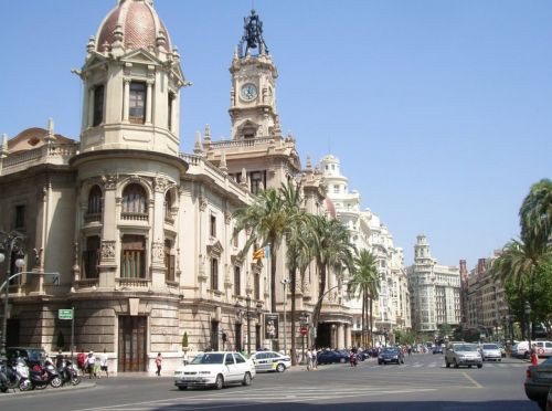 Weg voor het Stadhuis Valencia