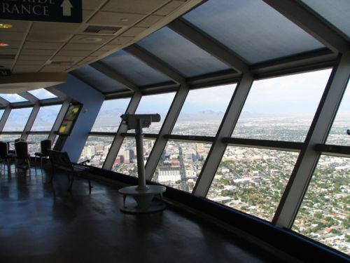 Binnen in de Stratosphere Tower