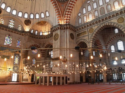 Gebedsvloer van de Süleymaniye Moskee