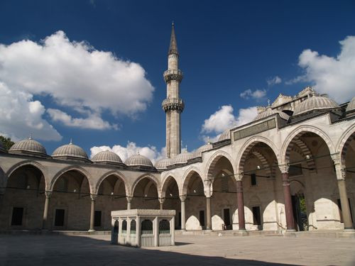 Minaret van de Süleymaniye Moskee