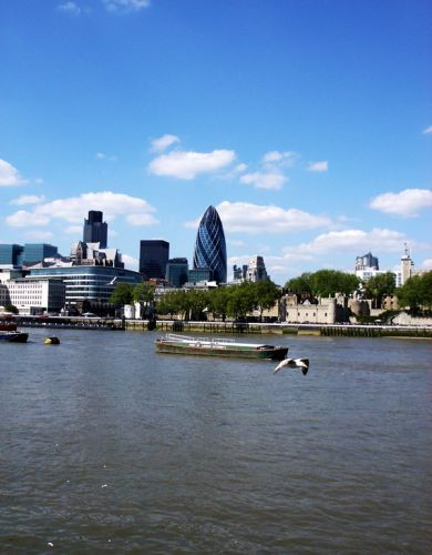 Vergezicht op de Gherkin