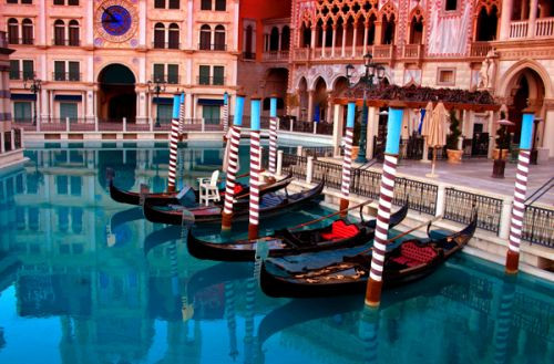 Gondels bij The Venetian