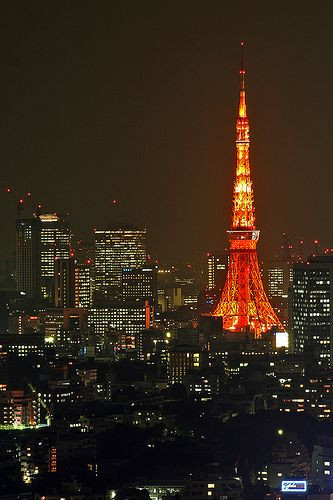 Nachtbeeld van Tokyo Tower