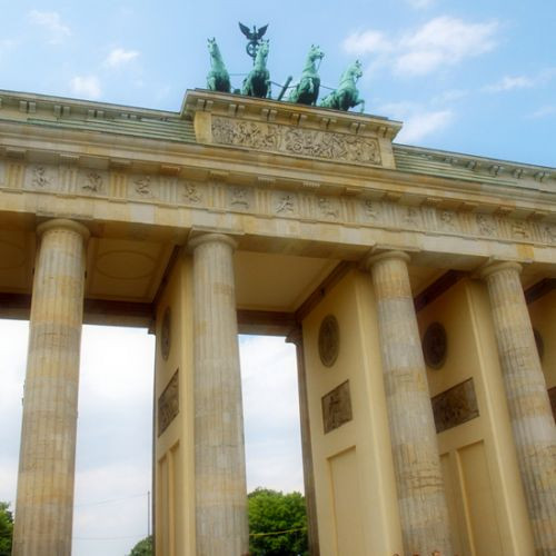 Close up van de Brandenburger Tor