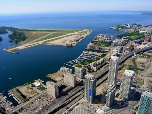 Zicht op de Toronto Islands