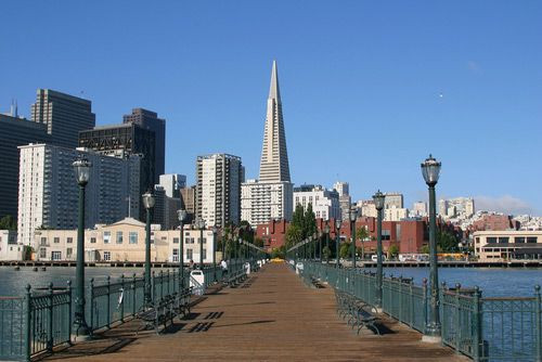 Vergezicht op het Transamerica Pyramid Building