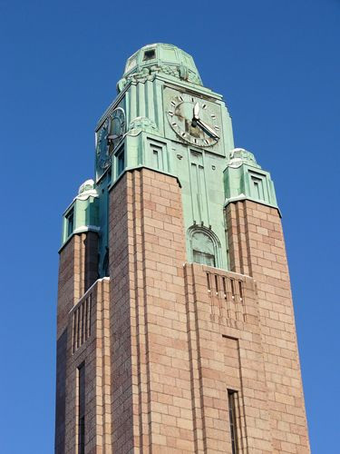 Toren van het treinstation van Helsinki