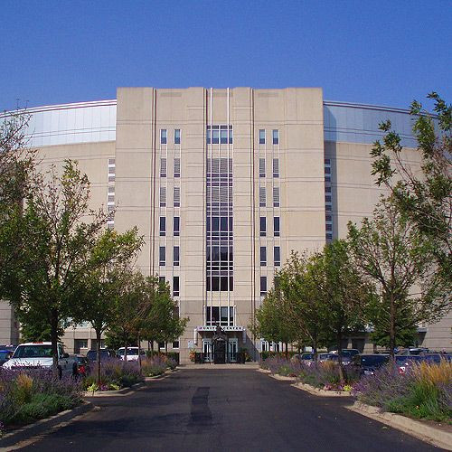 Zicht op het United Center