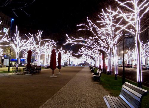 Nachtbeeld op Unter den Linden