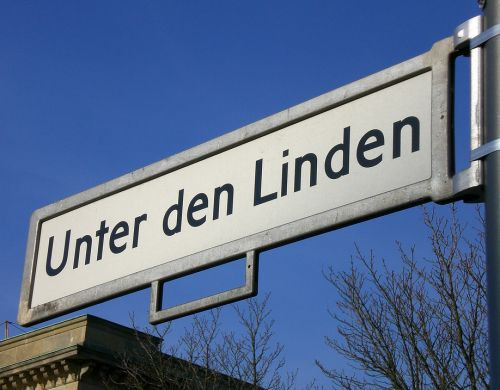 Naambord Unter den Linden