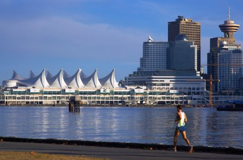 Vergezicht op Canada Place