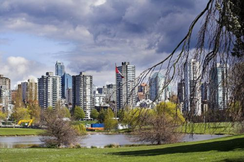 Skyline achter Vanier Park