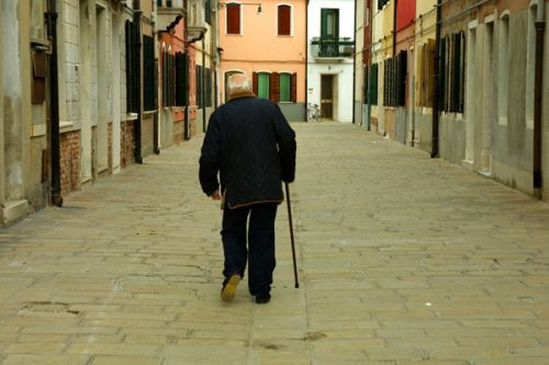 Wandelaar op Murano