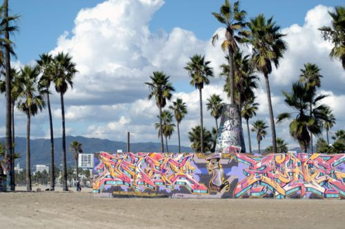 Palmbomen aan Venice Beach