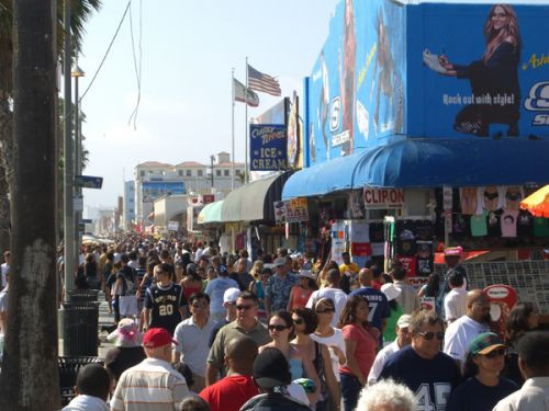 Mensen op Venice Beach