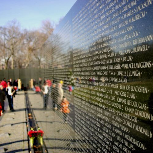 Muur van het Vietnam Veterans Memorial