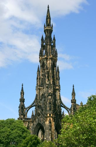 Totaalbeeld van het Scott Monument