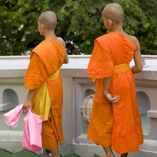 Monniken in Bangkok