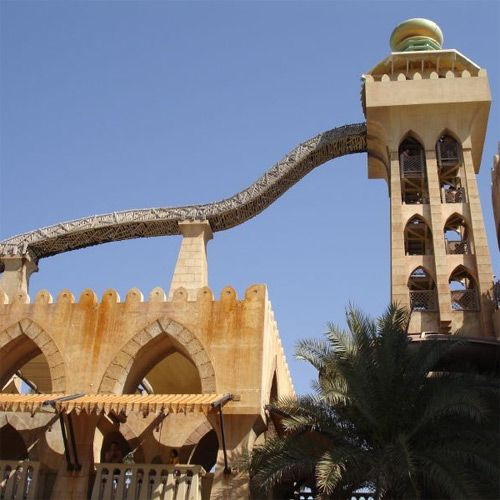 Glijbaan van het Wild Wadi Water Park