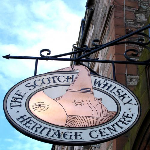 Naambord van het Scotch Whisky Heritage Centre
