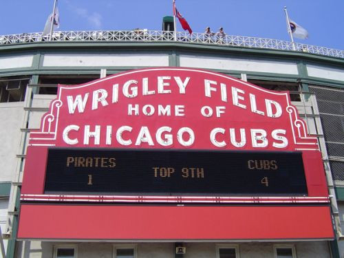 Naambord van Wrigley Field