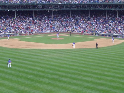 Baseballwedstrijd op Wrigley Field