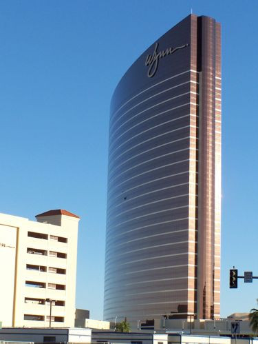 Zijaanzicht van het Wynn Las Vegas
