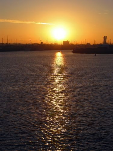 Zonsondergang in Zeebrugge