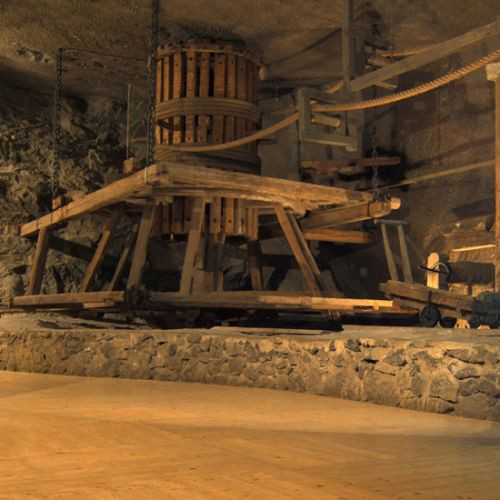 Binnen in de Zoutmijnen