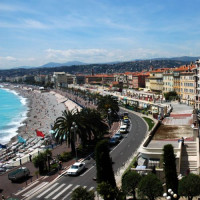 Overzicht op de Promenade des Anglais