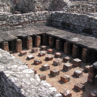 Ruïnes in het Aquincum Museum