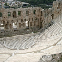 Binnenkant van het Theater van Herodes Atticus