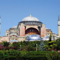 Zicht op de Aya Sofia