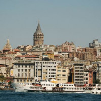 Beeld van Beyoglu en Galata