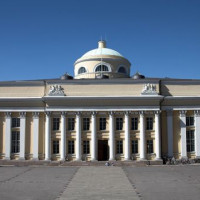 Gevel van de bibliotheek van Helsinki