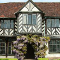 Vooraanzicht van Blakesley Hall