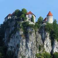 Gebouwen bij Bled