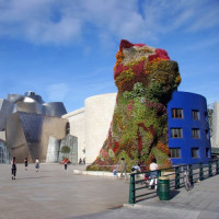 Bloemenpuppy in Bilbao