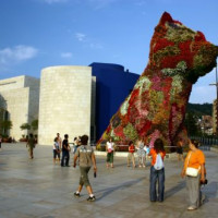 Bloemenpuppy in Bilbao