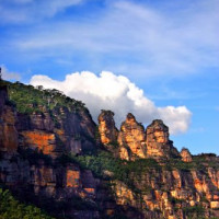 Lucht boven de Blue Mountains