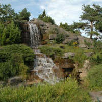 Waterval in de Botanische tuinen van Montréal