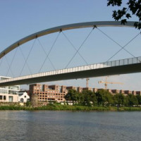 Wandelaars op de Hoge Brug