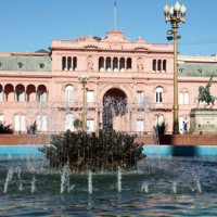 Fontein voor het Casa Rosada